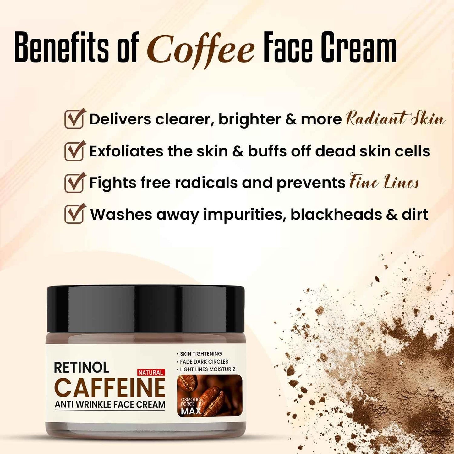 Retinol Caffeine Anti Wrinkle Face Cream