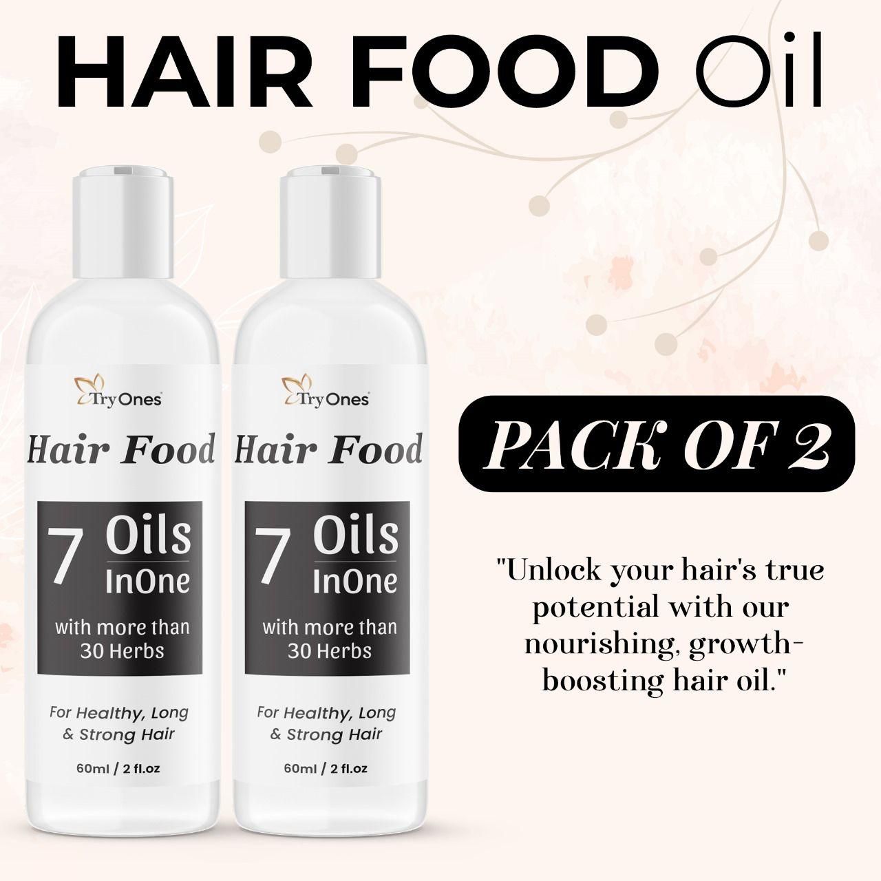 Hair Food 7 Oils InOne with more than 30 Herbs 120ml Pack of 2
