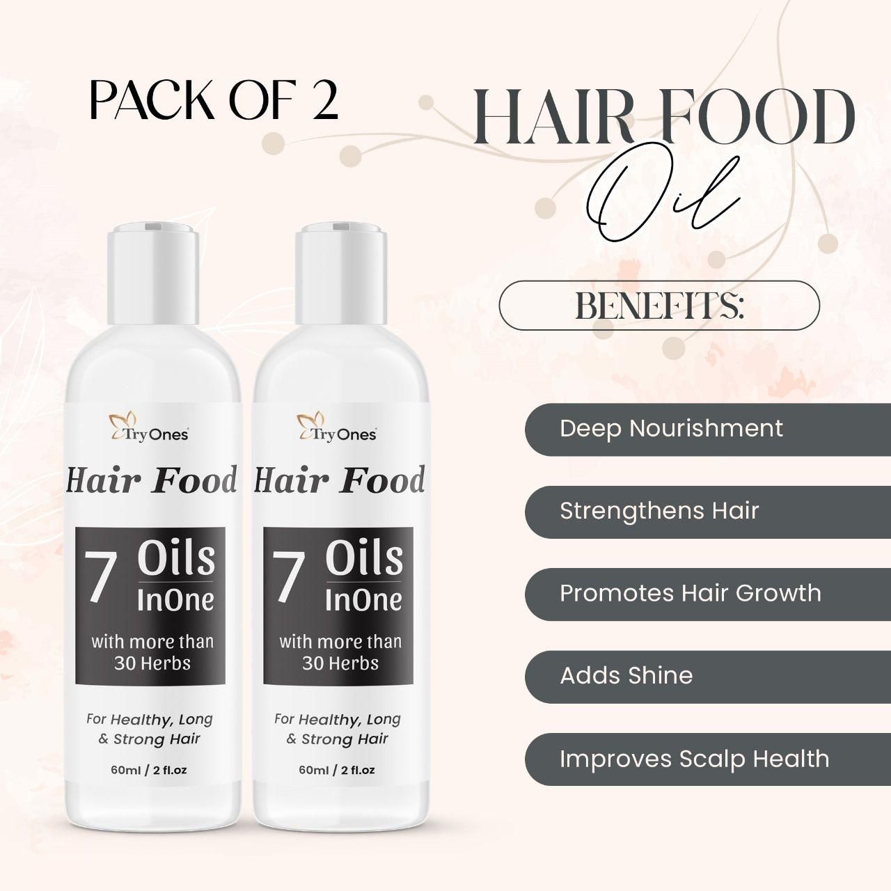 Hair Food 7 Oils InOne with more than 30 Herbs 120ml Pack of 2