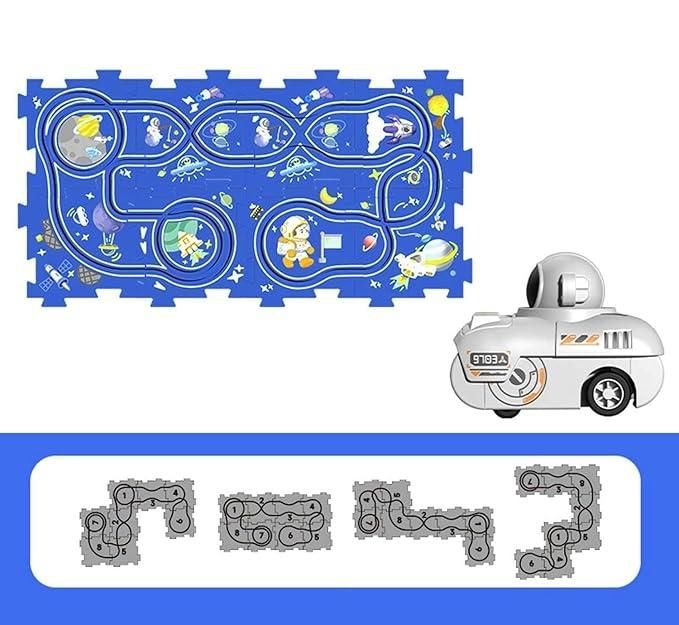 Puzzle Rail car Race Slot Car Track Set