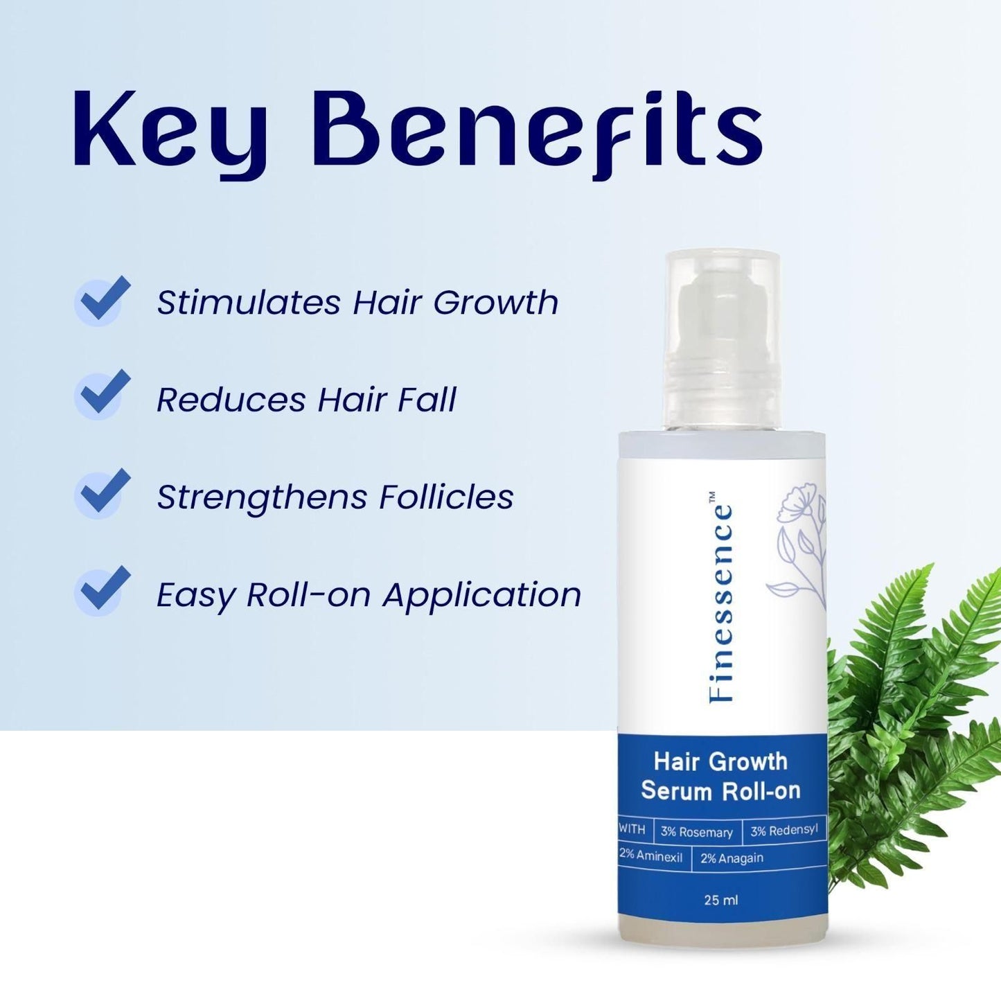 Rosemary Hair Growth Serum (Roll On) 25ml Pack of 2