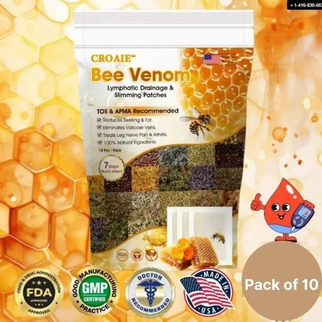 Bee Venom Lymphatic Daiamage & Sliming Patches (10 Patches)