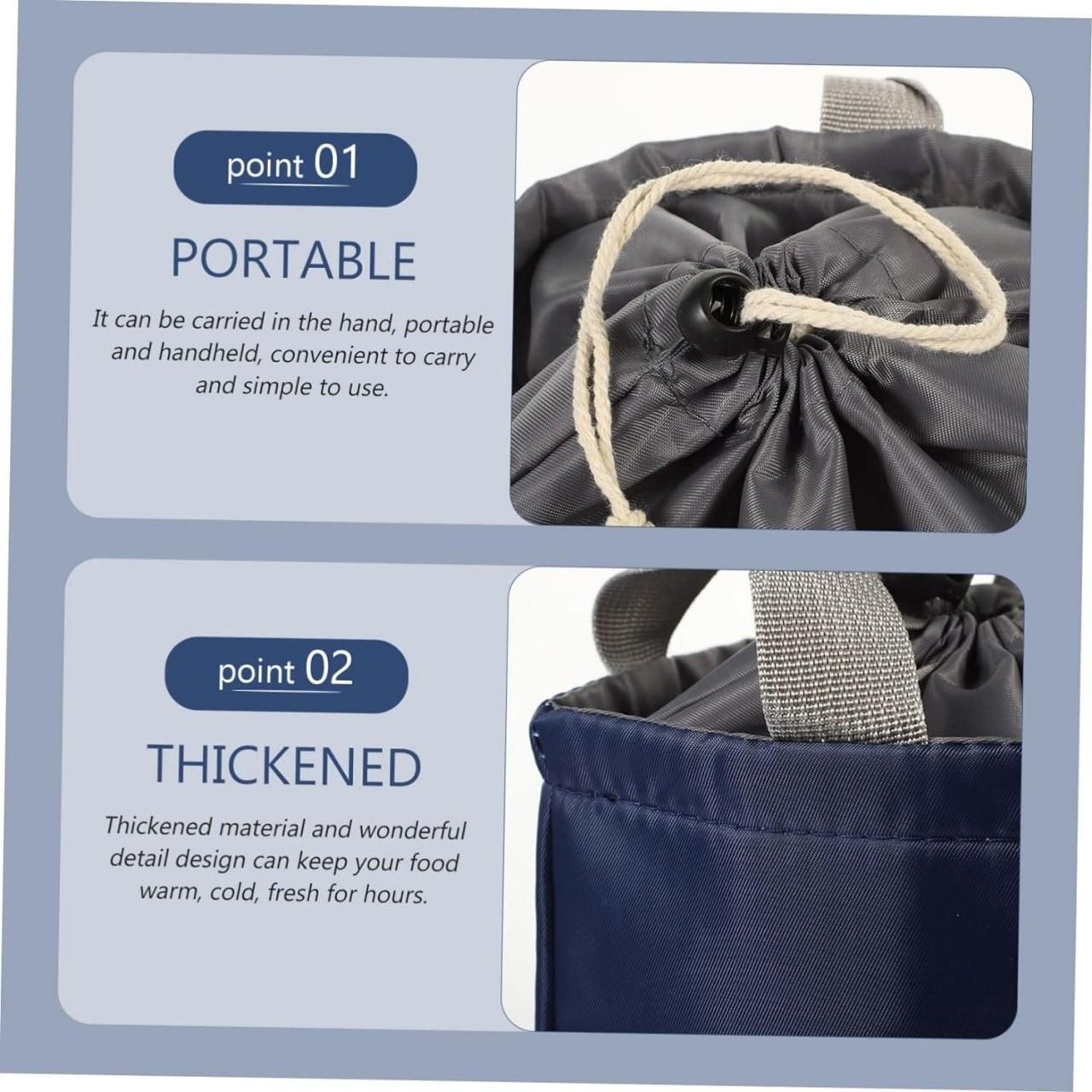 Cylindrical Insulated Lunch Bag